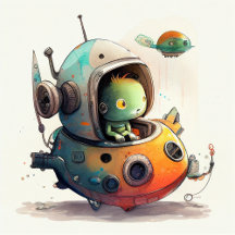 Futuristic Watercolor Art