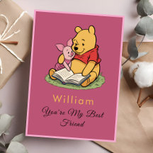 Personalized Pooh Bear Friendship Card – Sweet Bes