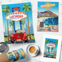 USA Illustrated Holiday Prints