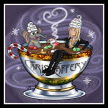 Santa Chris & Wibur Hot Tubbin'