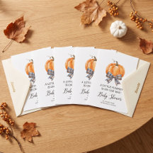Fall Little Pumpkin Baby Shower Invitations Collec