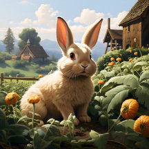 Rabbit Among the Amber Flowers