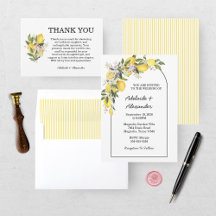 Mediterranean Lemon Citrus Wedding Collection