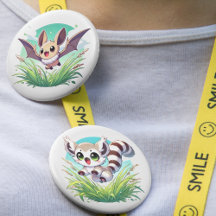 Adorable Cute Animal Buttons