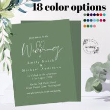 Monochrome Typography Wedding Invitations from 0.3