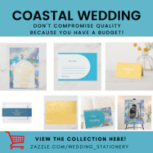 Modern Gold Foil Tropical Beach Coastal Wedding