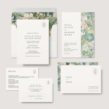 Chic Typography Floral Watercolor 