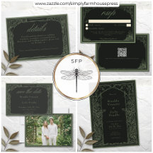 Sage Black Vintage Botanical Trellis Arch Wedding