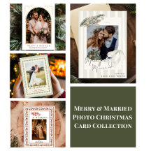 Merry and Married Photo Christmas Card