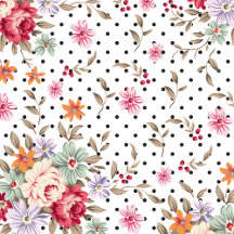 Chic Flowers and Polka Dotes