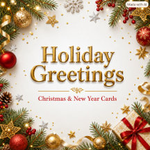 Holiday Greetings – Christmas & New Year Cards