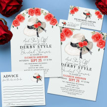 Derby Style Roses Hat Bridal Shower Collection