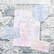 Frozen Winter Silver Snowflake Baby Shower