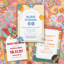 60s Retro Old Vinyl Groovy Party