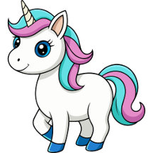 Pink cute watercolor unicorn baby shower