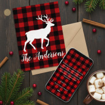 Rustic | Red Buffalo Plaid & Personal Name Gift