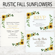 Rustic Fall Sunflower Wedding Suite