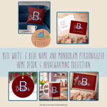 Red, White, & Blue Name and Monogram