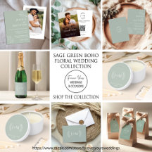 Sage Green Boho Floral Wedding 