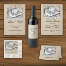 Elegant Western Boho Wedding Stationery Suite