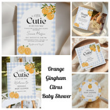 Orange Gingham Citrus Baby Shower
