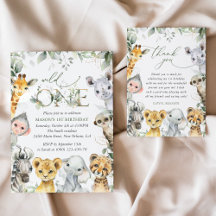 Jungle Animals, Safari First Birthday Collection