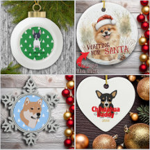 Dog Breeds Festive Christmas Ornaments