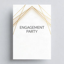  Engagement Party Invitation Modern Geometric Go