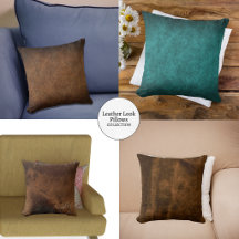 Leather Look Pillows