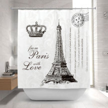 Shower Curtains: Paris Love Shower Curtains