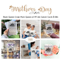 Black Queen Crown, MOM Queen of my life Gifts