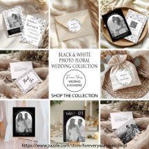 Black and White Photo Floral Collection