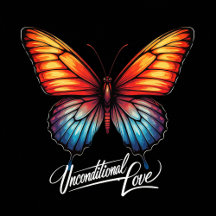 ''Unconditional Love." in multi color.