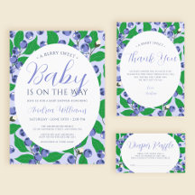 Sweet Blueberry Blue Baby Shower