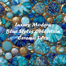 Luxury Modern Blue Styles Collection Ceramic Tiles