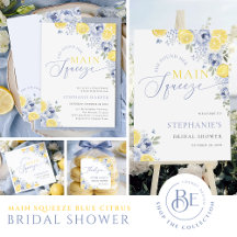 Main Squeeze Blue Citrus Bridal Shower