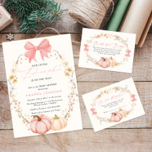 Little Pumpkin on way Autumn October baby shower