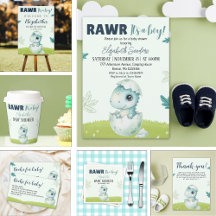 Rawr it's a Boy - Baby shower Boy Dinosaur theme