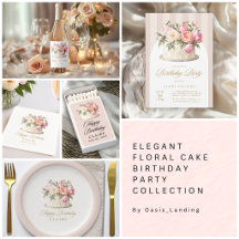 Elegant Floral Cake Birthday Celebration
