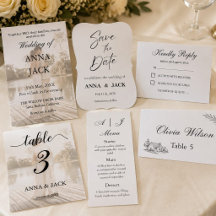 Elegant Photo Wedding Stationery Suite