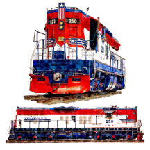 SD-9 USA 250th Anniversary - Distressed Watercolor