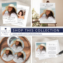 Elegant Funeral In Loving Memory Photo (F3B-C2)