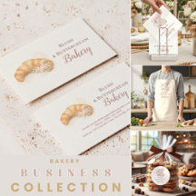 Romantic Blush Croissant Bakery Business