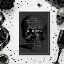 Death to My 20s Black Skull Birthday Collection