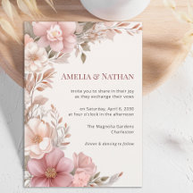 Dusty Pink Magnolia Floral Wedding Collection