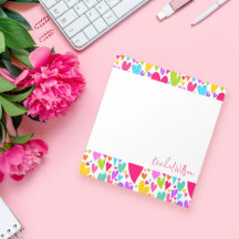 Groovy and Romantic Colorful Hearts Valentine