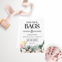 Tropical Destination Wedding Save The Date