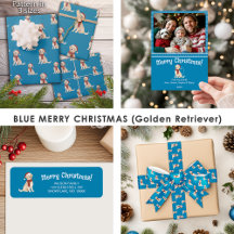 Blue Merry Christmas Dog Lovers Collection