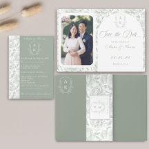 Monogram Crest Floral Wedding Collection