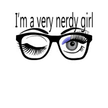 Very Nerdy Girl Fun and Quirky Design Periwinkle